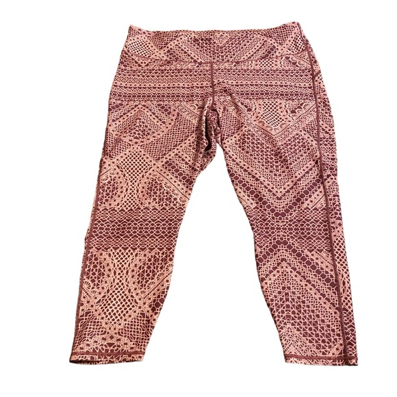 Fabletics Pants - Fabletics Mid Rise Printed PureLuxe Capri Leggings Veranda E